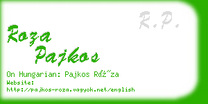 roza pajkos business card